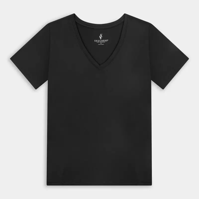 Skechers T-shirt Donna Nero 2683474