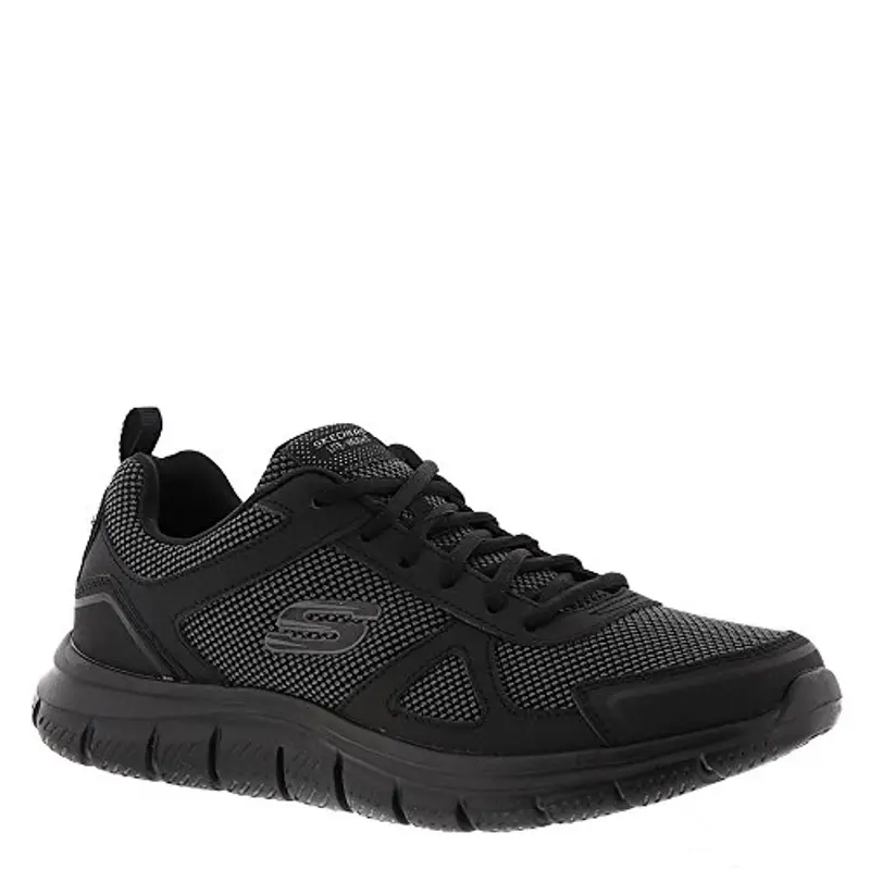Skechers Track Bucolo, Scarpe running Uomo, Black Leather Mesh Trim, 43 EU miniatura 2