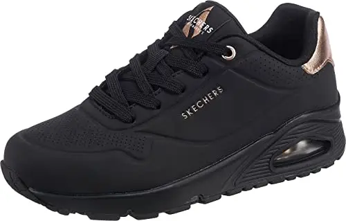 Skechers Uno - Golden Air, Sneakers Donna, Nero Shadow Black Gold, 36.5 EU