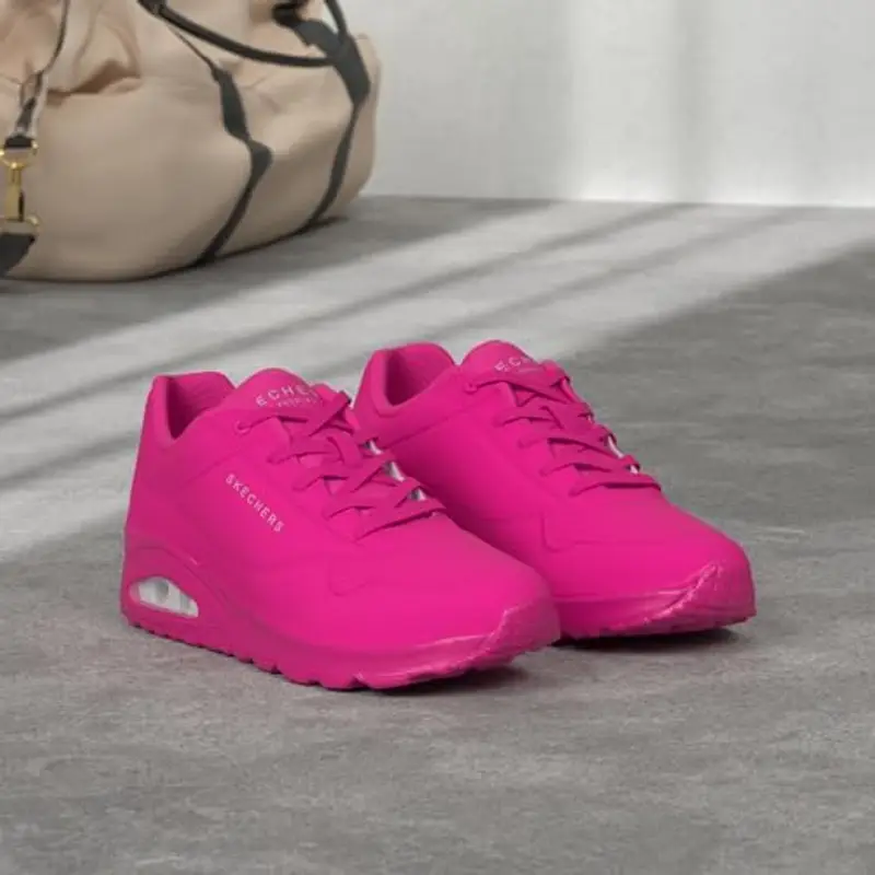 Skechers Uno - Night Shades, Sneaker Donna, Pink Hot Pink Durabuck Htpk, 37.5 EU miniatura 2