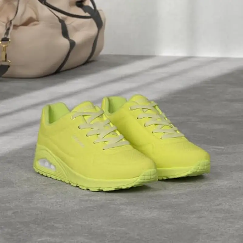 Skechers Uno - Night Shades, Sneaker Donna, Yellow Neon Yellow Durabuck Nyel, 39.5 EU miniatura 2