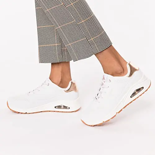 Skechers Uno-Shimmer Away 155196-WHT, Womens sneakers, white, 38 EU miniatura 2