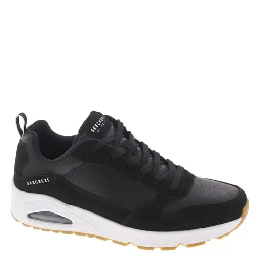 Skechers Uno Stacre, Sneakers Uomo, Black Leather/Pu/White Trim, 41 EU miniatura 2