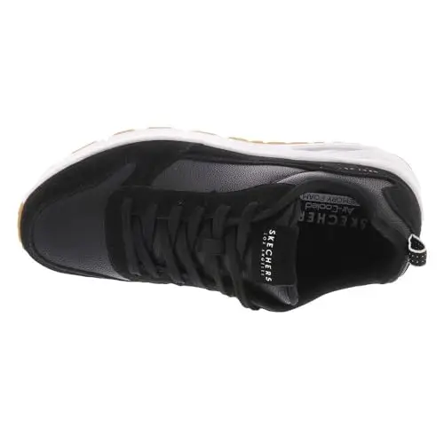 Skechers Uno Stacre, Sneakers Uomo, Black Leather/Pu/White Trim, 41 EU miniatura 3