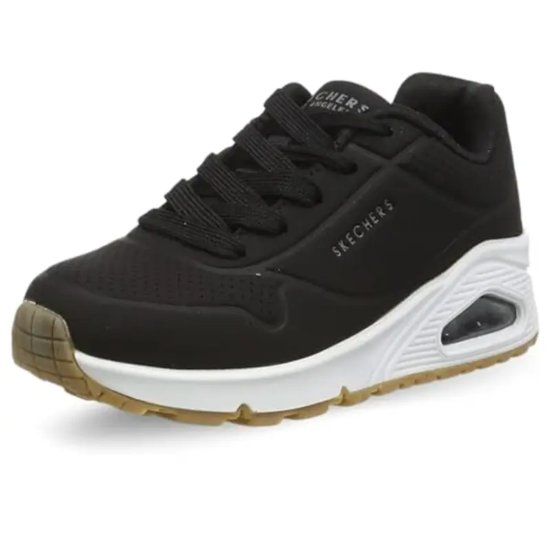 Skechers Uno - Stand On Air, Sneaker Bambine e ragazze, Black Pu Trim, 27.5 EU