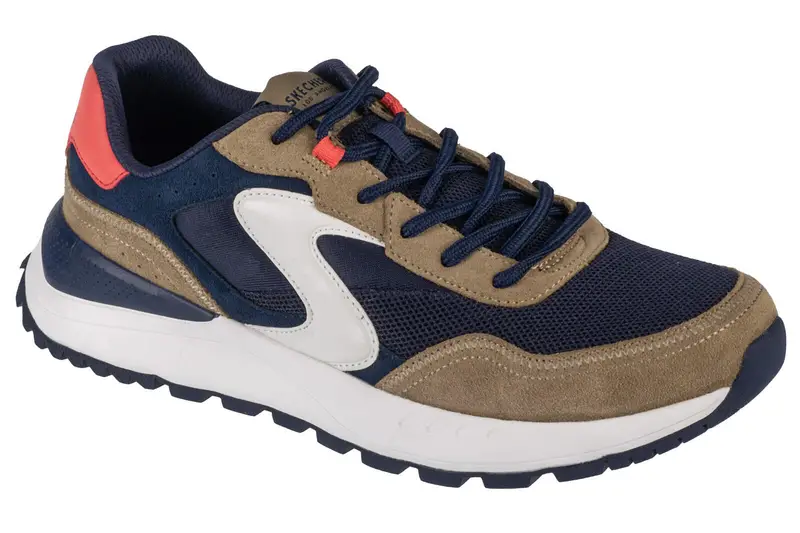 Uomo FURY FURY LACE LOW Sneakers Bruno / Grigio / Blu / Giallo | Skechers Marrone