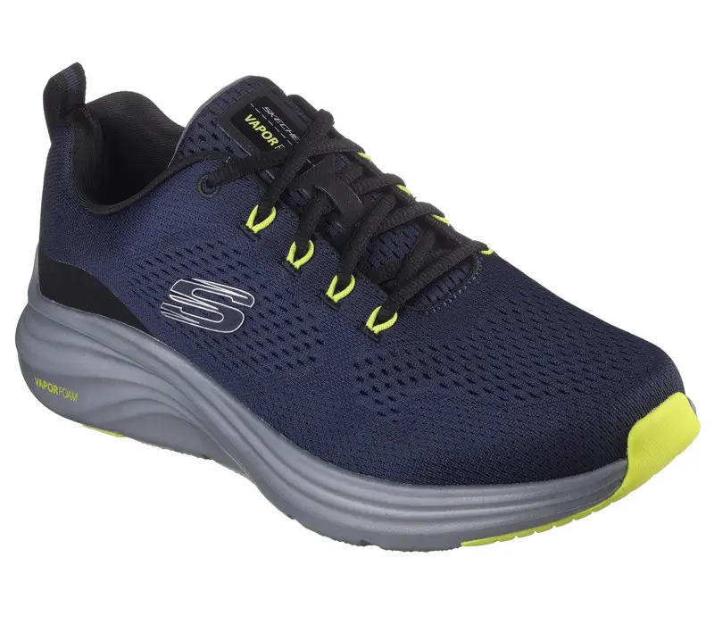 Uomo VAPOR FOAM Sneakers Grigio / Blu marino / Lime | Skechers Blu navy