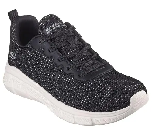 Skechers Visionary Essence, Bobs B Flex Essenza VISIONARIA Donna, Black Knit Trim, 36 EU