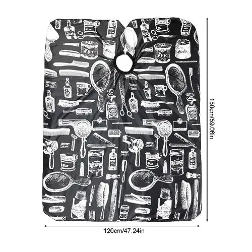 SKHAOVS 2 Pezzi Mantellina Taglio per Parrucchieri, Mantella Parrucchiere Mantella Mantello da Taglio con Chiusura a miniatura 2