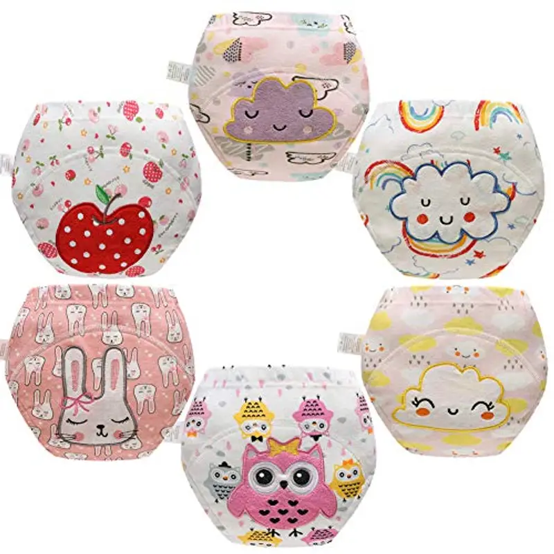 Skhls Mutande Apprendimento Bambine e Ragazze Stampa Mutande di Apprendimento 6 Confezioni, 2 Anni