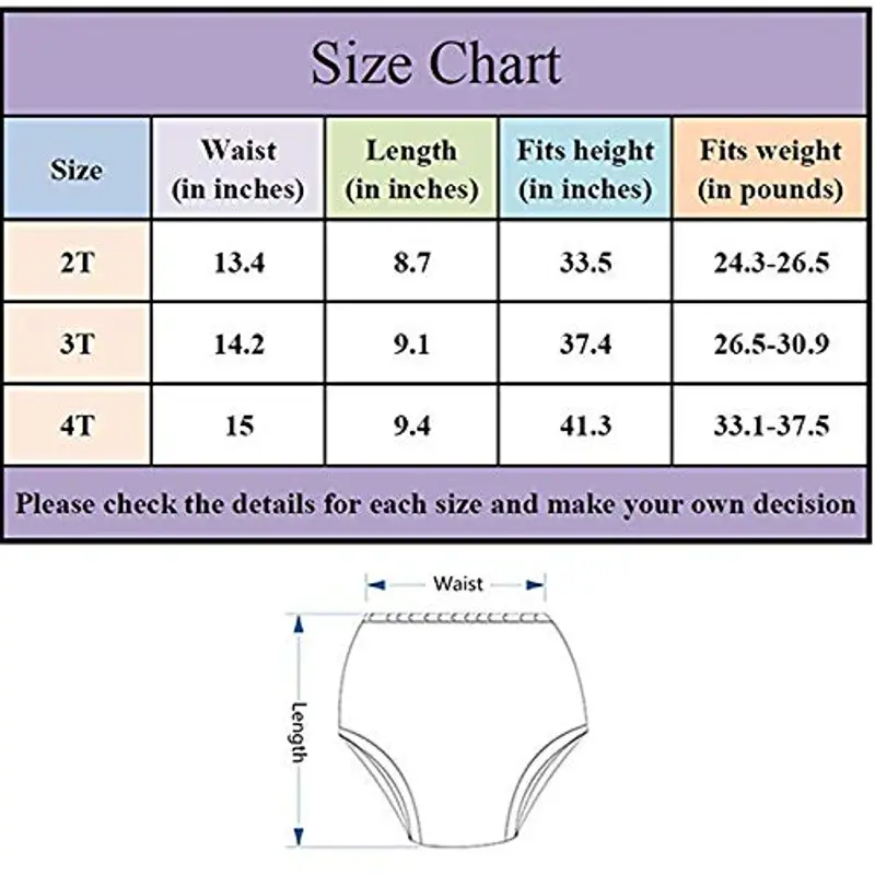 Skhls Mutande Apprendimento Bambine e Ragazze Stampa Mutande di Apprendimento 6 Confezioni, 2 Anni miniatura 2