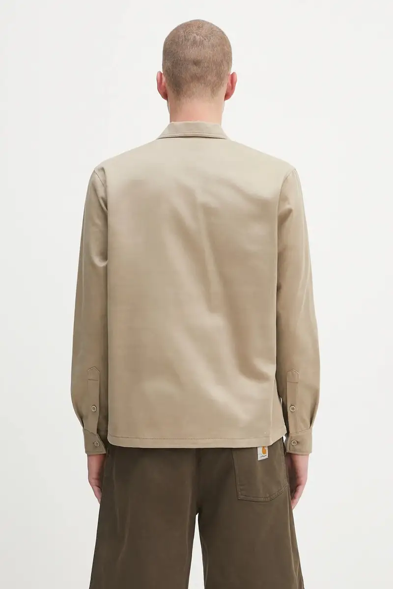 camicia in cotone Daisy workshirt uomo colore beige SHF07B014 miniatura 3