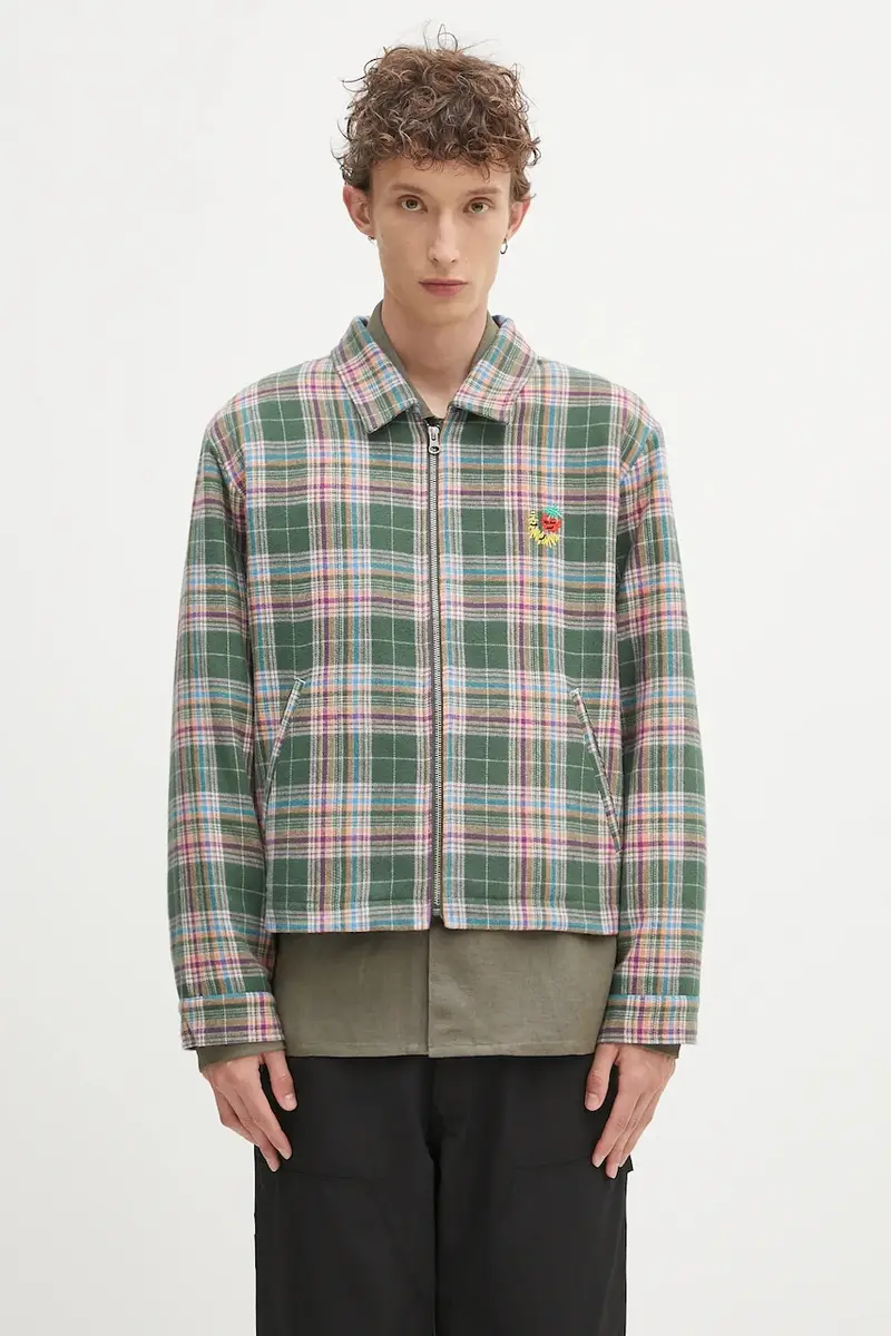 giacca Gas station colore verde SHF07J011