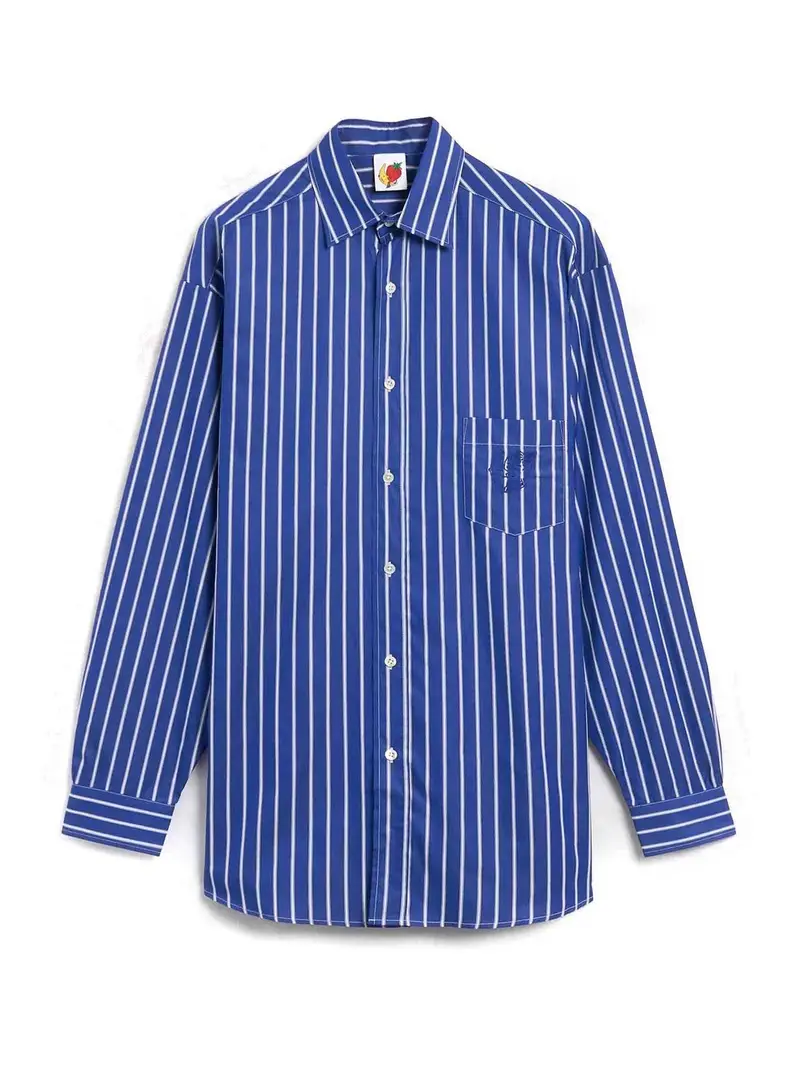Camicia unisex a strisce Blu