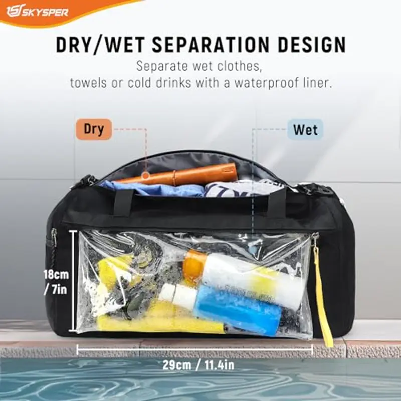 SKYSPER Borsone da viaggio Donna Nero 796655 miniatura 2