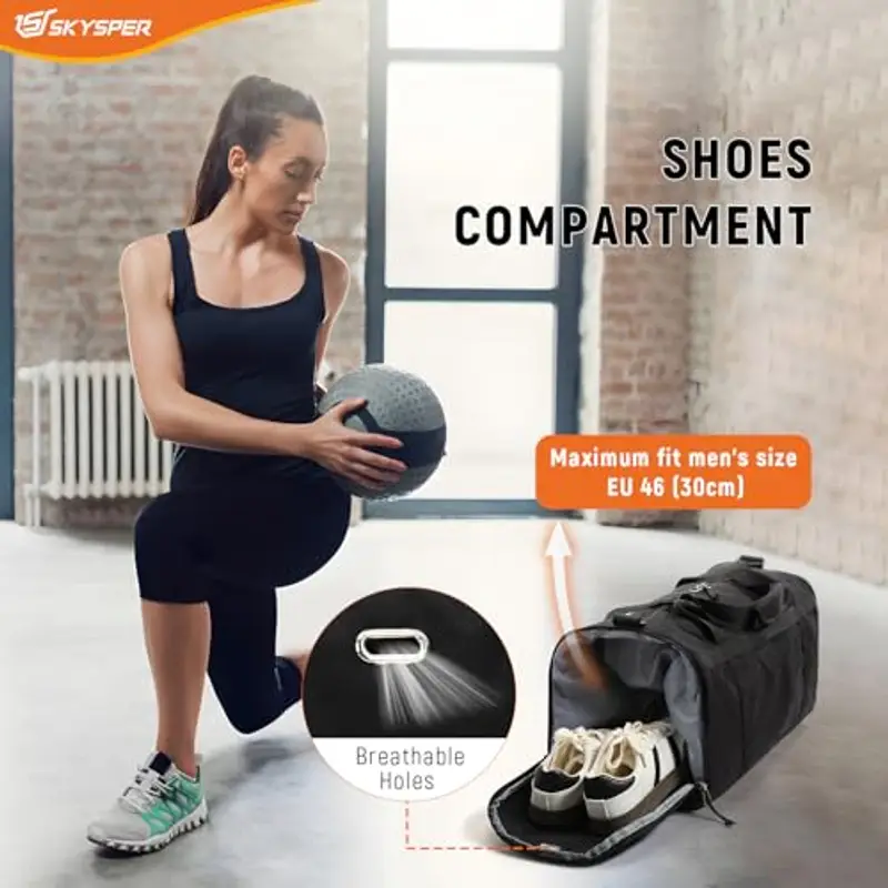 SKYSPER Borsone da viaggio Donna Nero 796655 miniatura 3