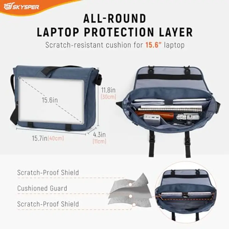 SKYSPER Borsa a tracolla Uomo Blu 1600543 miniatura 2