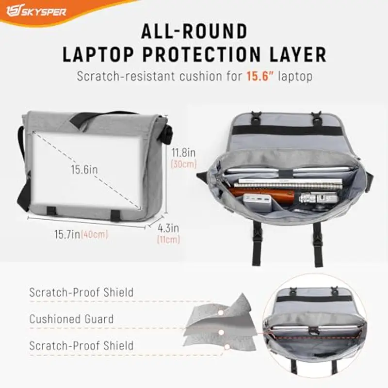 SKYSPER Borsa a tracolla Donna Grigio 1249045 miniatura 2