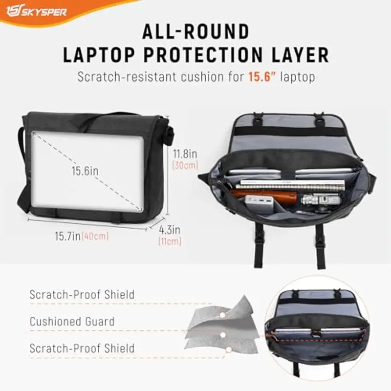 SKYSPER Borsa a tracolla Donna Nero 1098025 miniatura 2