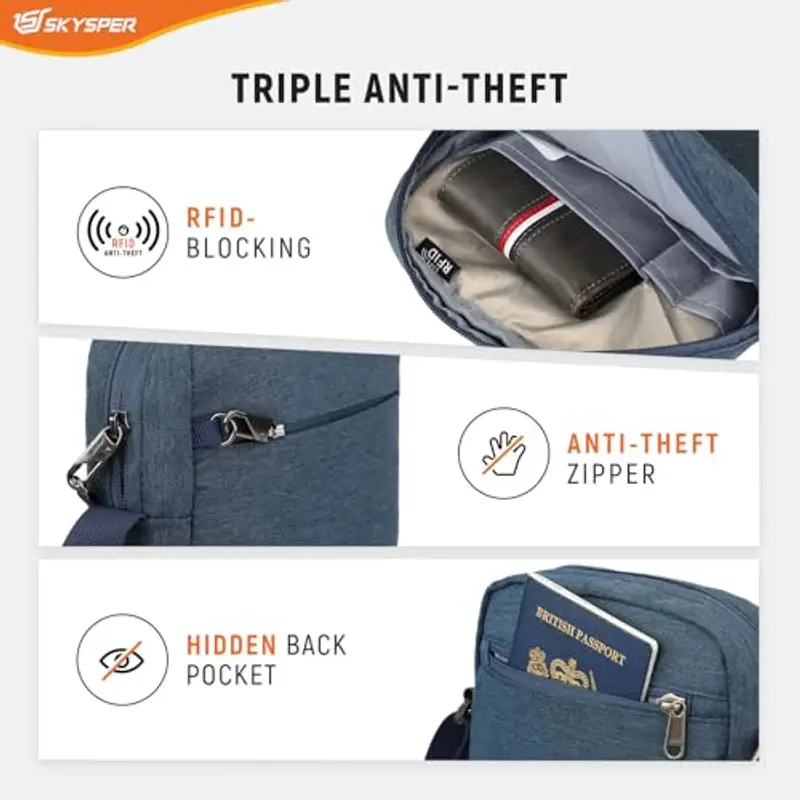 SKYSPER Borsello Uomo Blu 2148947 miniatura 2