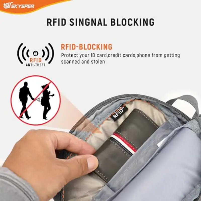 SKYSPER Borsa messenger Uomo Grigio 954561 miniatura 3