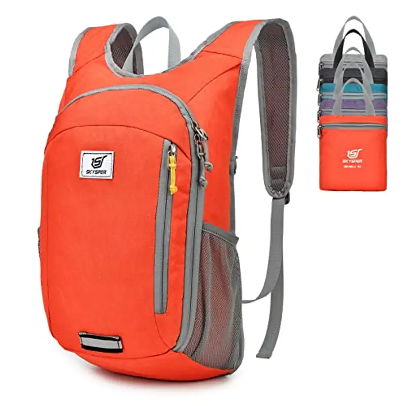 SKYSPER Zaino Leggero Pieghevole 10L, Zainetto Richiudibile Zaino Hiking Salvaspazio per Trekking Viaggi Brevi Escursioni Ciclismo