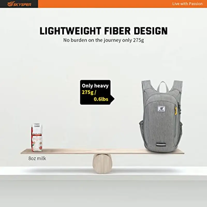 SKYSPER Zaino Leggero Pieghevole 10L, Zainetto Richiudibile Zaino Hiking Salvaspazio per Trekking Viaggi Brevi Escursioni Ciclismo miniatura 2