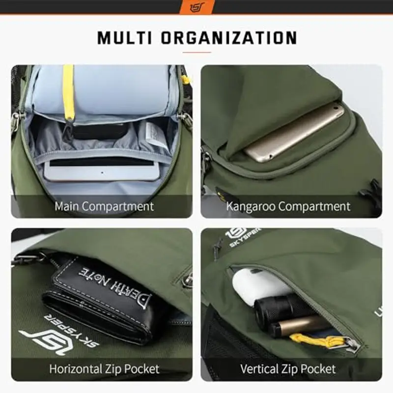 SKYSPER Borsa a tracolla Uomo Verde 1602724 miniatura 2