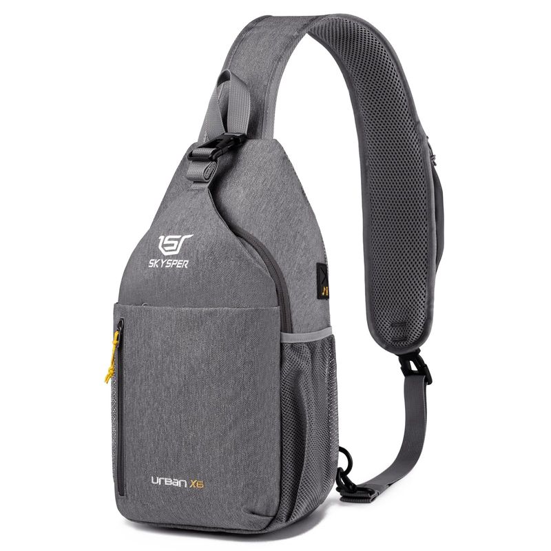 SKYSPER Zaino Monospalla Impermeabile Grigio