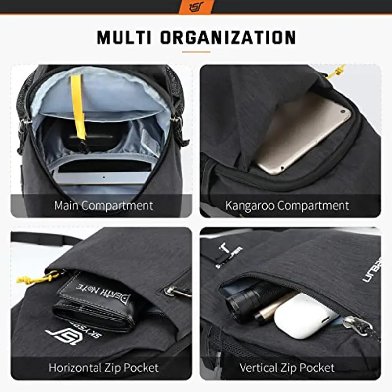 SKYSPER Borsa a tracolla Donna Nero 815300 miniatura 2