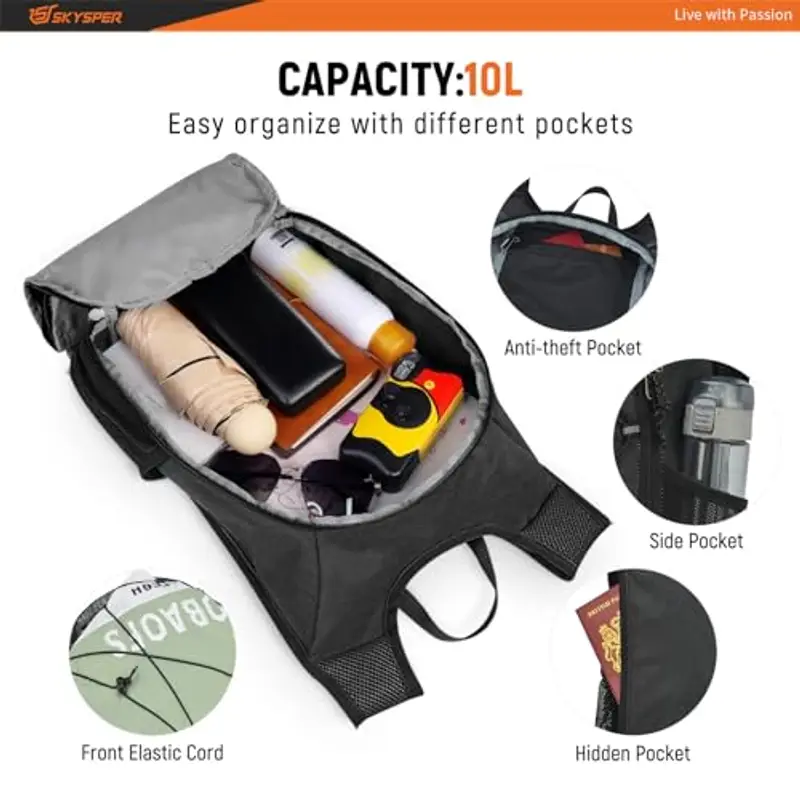 SKYSPER Zaino da viaggio Uomo Nero 1991686 miniatura 2