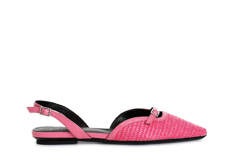 slingback in paglia intrecciata fuxia 40