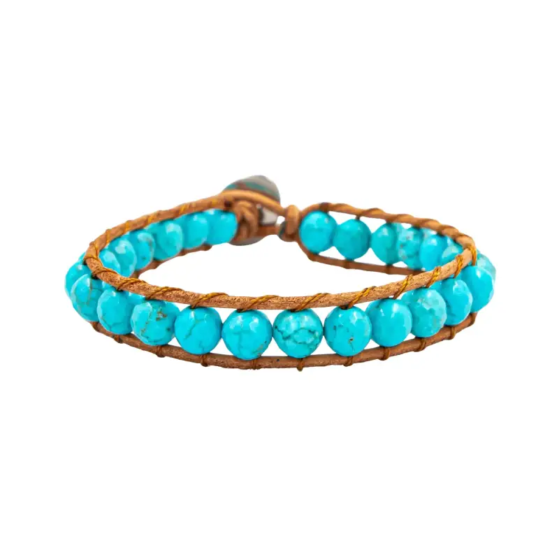 Bracciale in pietre e vera pelle donna Sloya Facelia