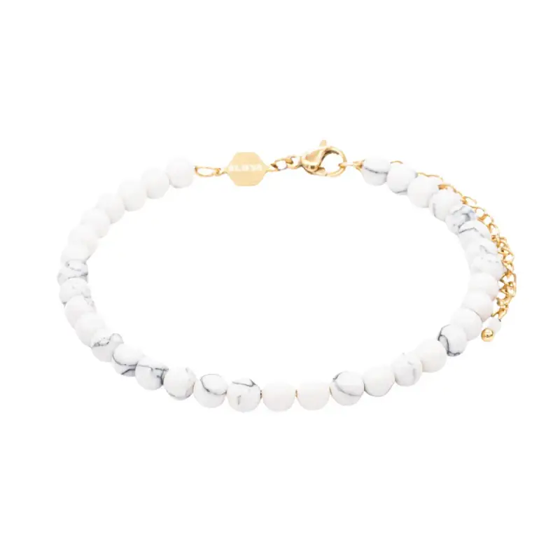 Braccialetto in pietre di Howlite da donna Sloya Serena