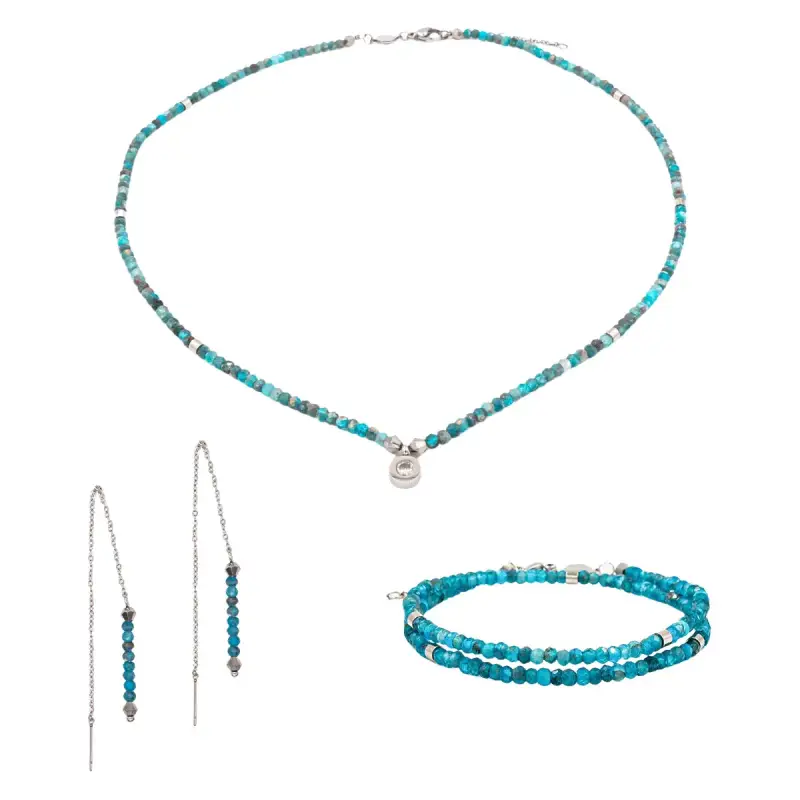 Collana, bracciale e orecchini in pietra donna Sloya Lumia