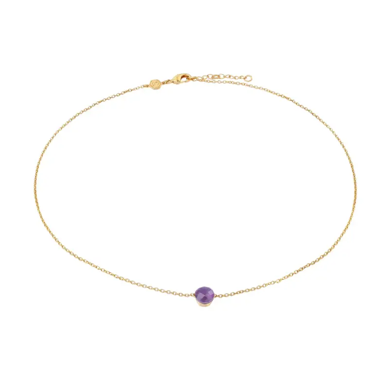Collana in pietra ametista donna Sloya Aurora