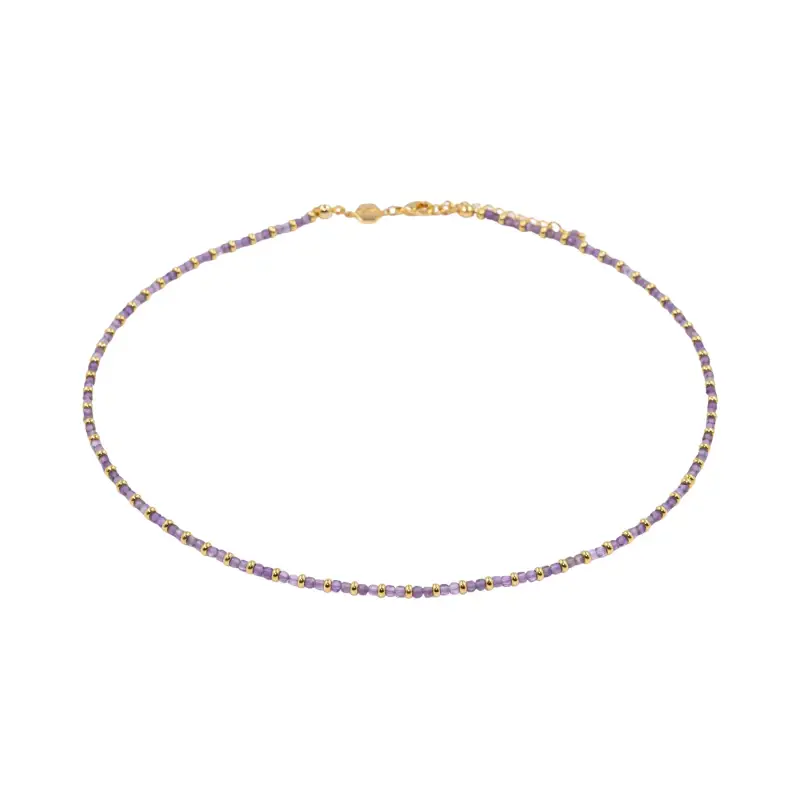 Collana in pietra ametista donna Sloya Karia