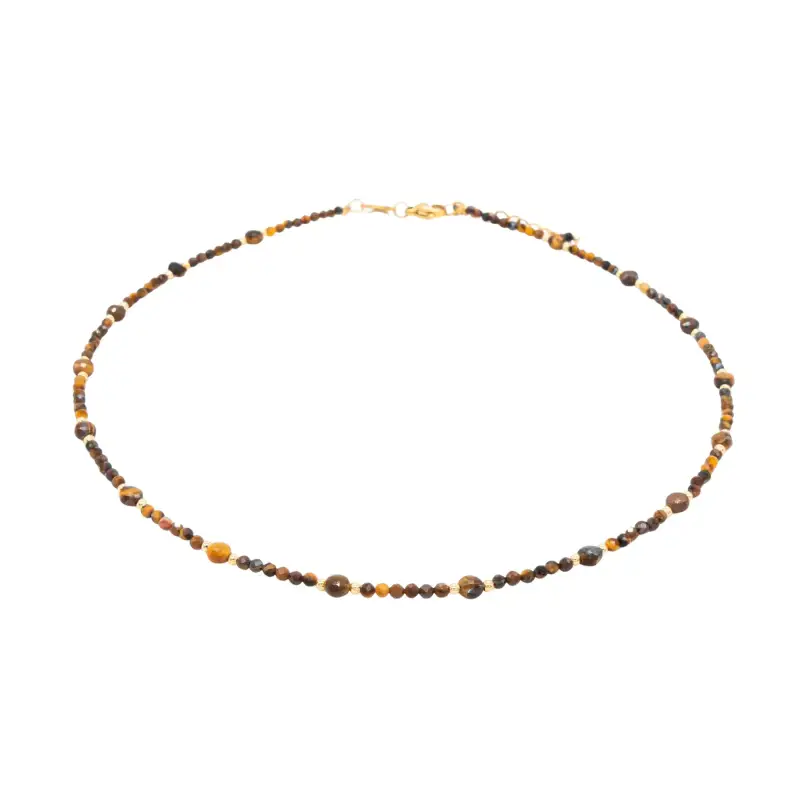 Collana in pietra occhio di tigre donna Sloya Paloma