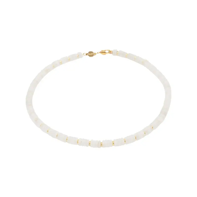 Collana in pietre di giada bianca donna Sloya Blima