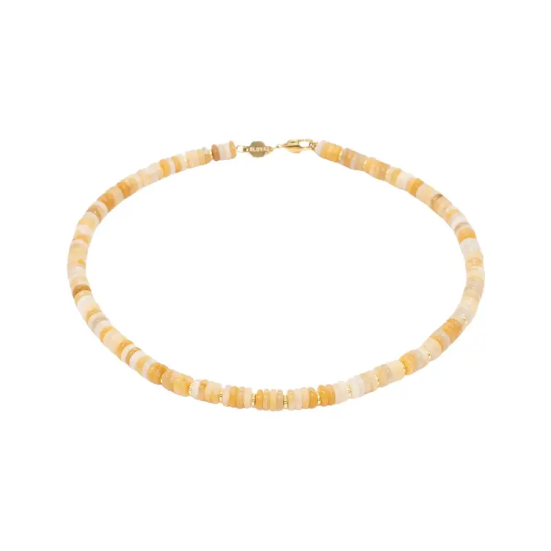 Collana in pietre di giada gialla donna Sloya Blima