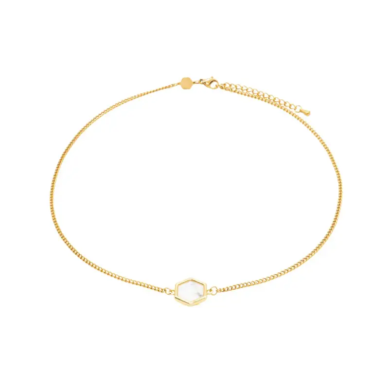 Collana in pietre di howlite donna Sloya Hexalia