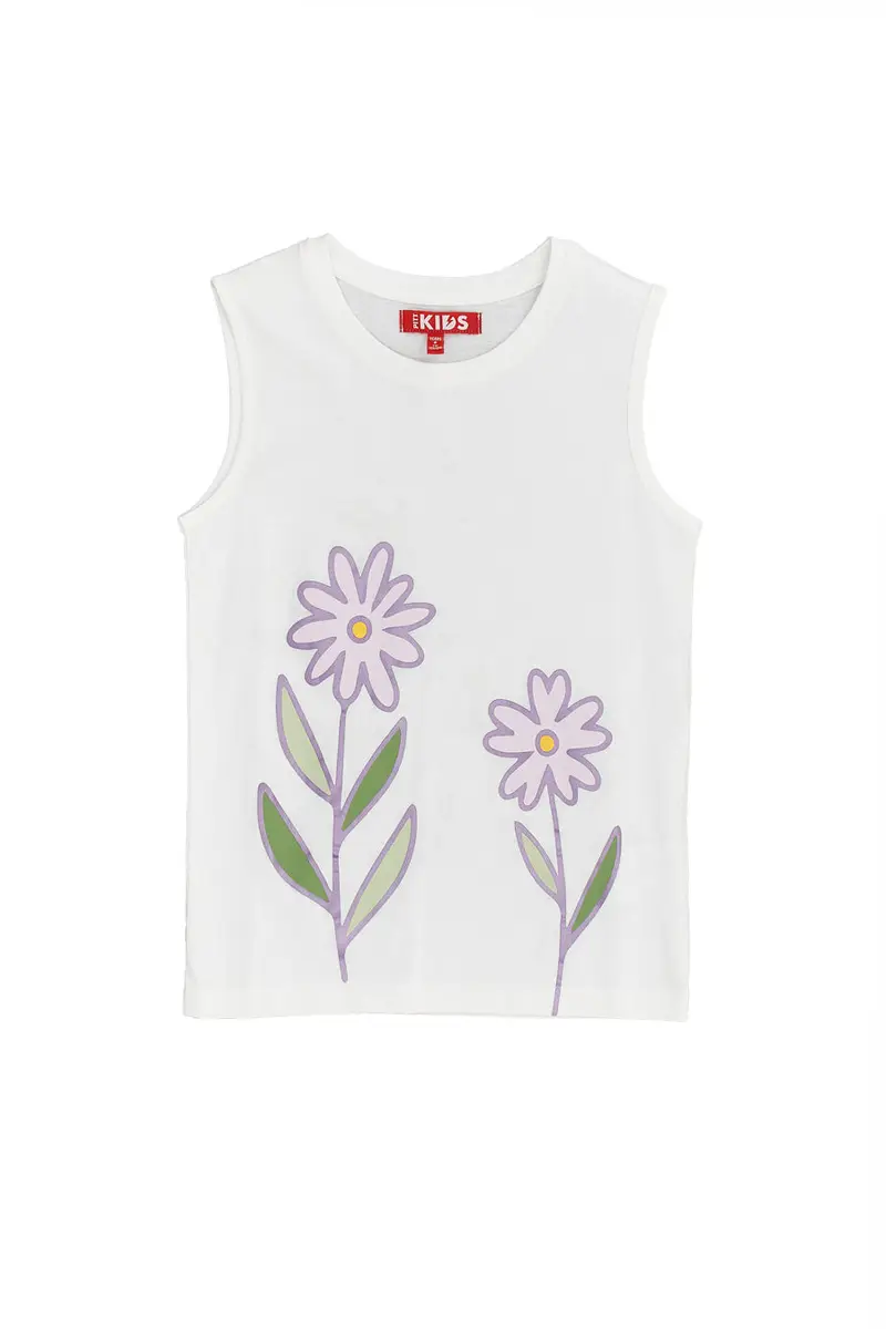 Smanicato Bianco con Fiori Pitt Kids 05052
