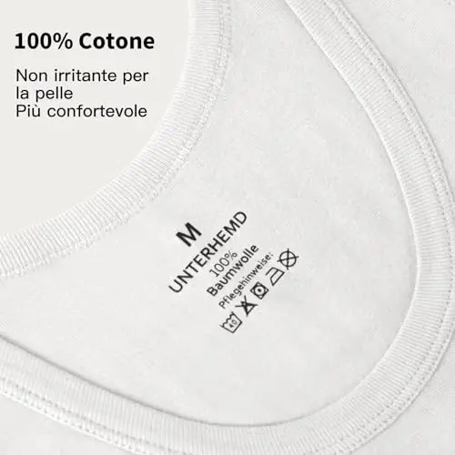 Smart Sir Canottiera Uomo (Pacco da 3 o 5), 100% Cotone, con Design a Molde Integrato. Colori: Vario, Taglie: S miniatura 2