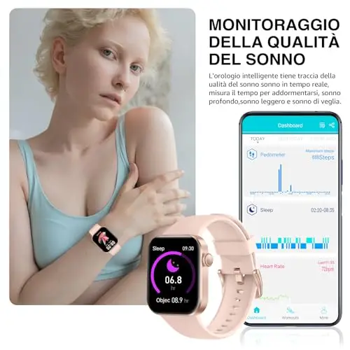 ASEEYIRJ Smartwatch Uomo Rosa 2745217 miniatura 3