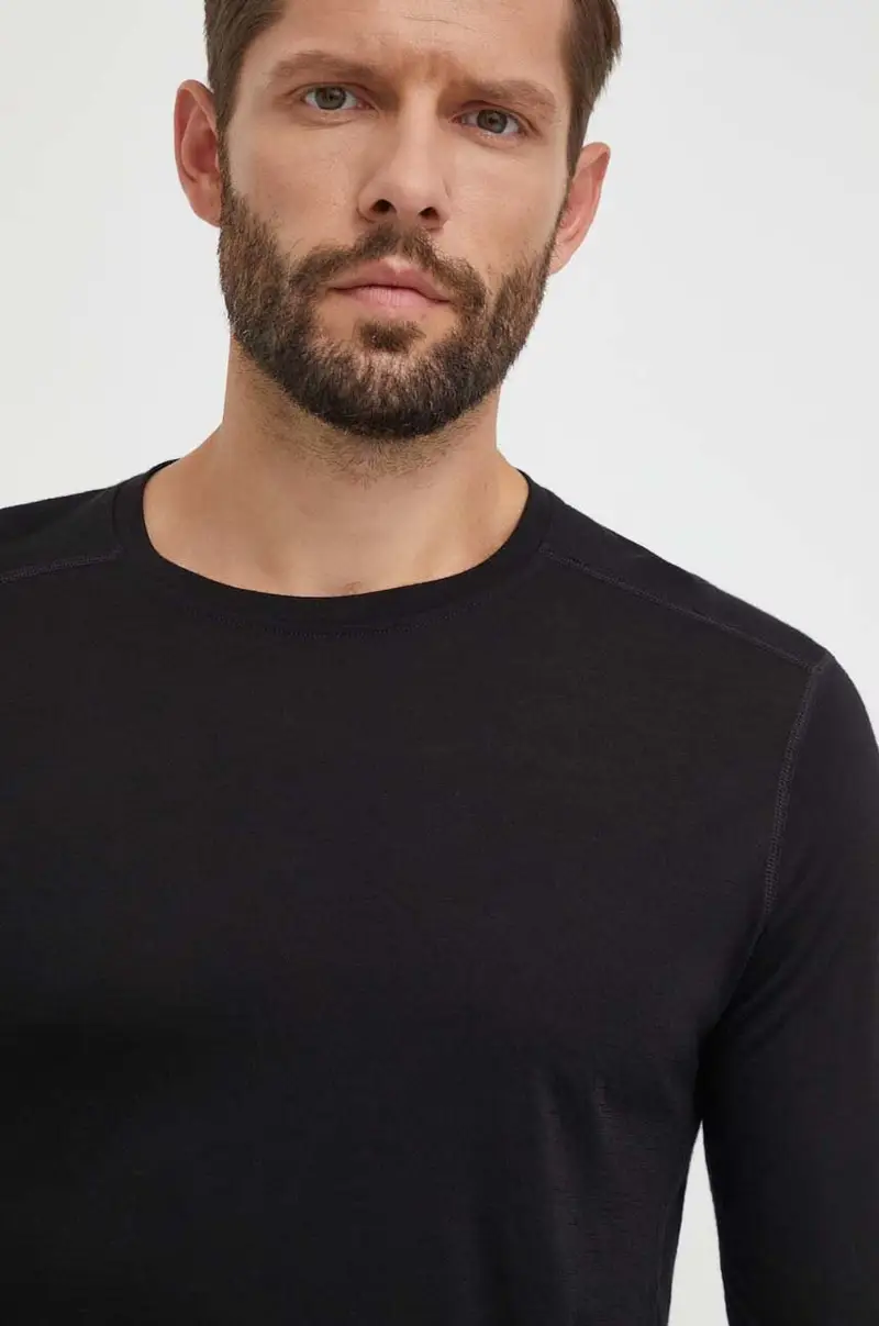 longsleeve funzionale Classic All-Season Merino Nero miniatura 3