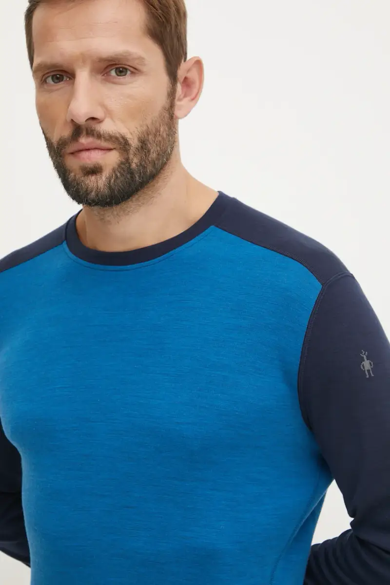 longsleeve funzionale Classic Thermal Merino colore blu miniatura 3