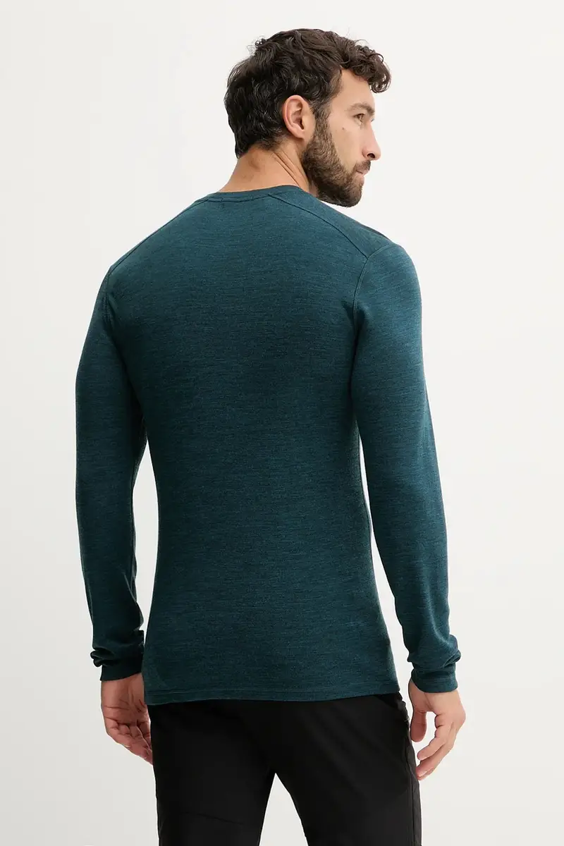 longsleeve funzionale Classic Thermal Merino colore giallo Verde miniatura 3