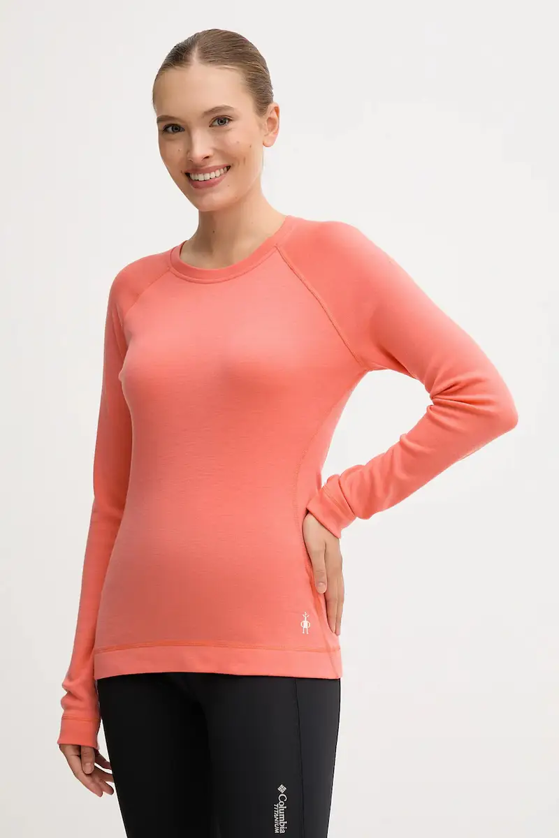 longsleeve funzionale Classic Thermal Merino colore rosa Arancione