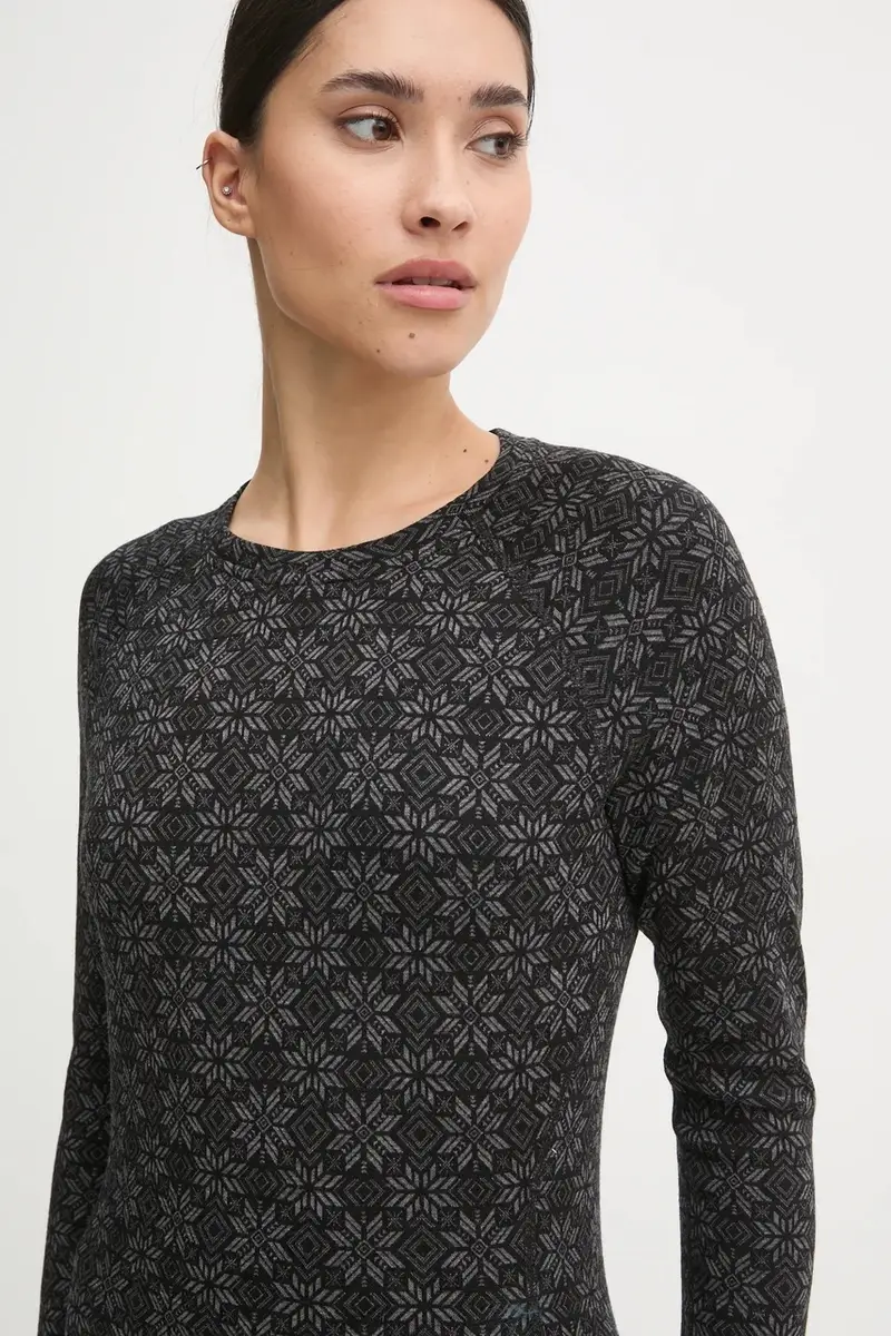 longsleeve funzionale Classic Thermal Merino colore rosa Nero miniatura 4