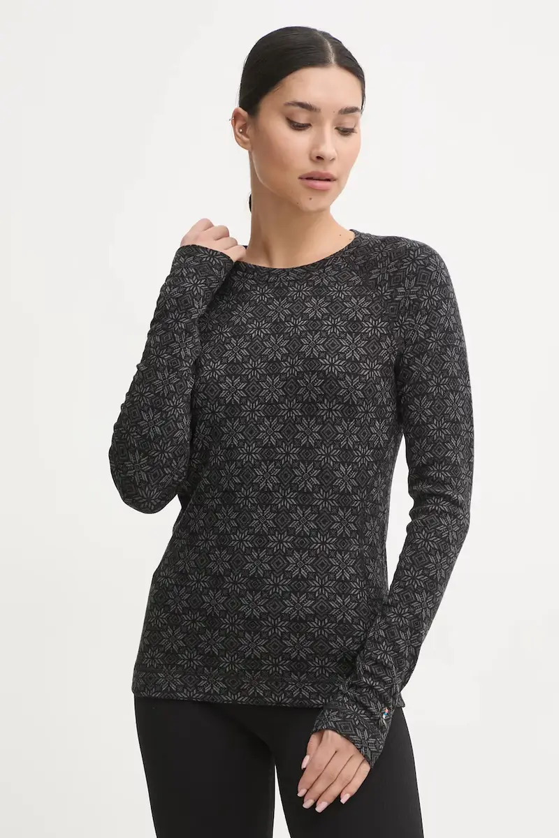 longsleeve funzionale Classic Thermal Merino colore rosa Nero